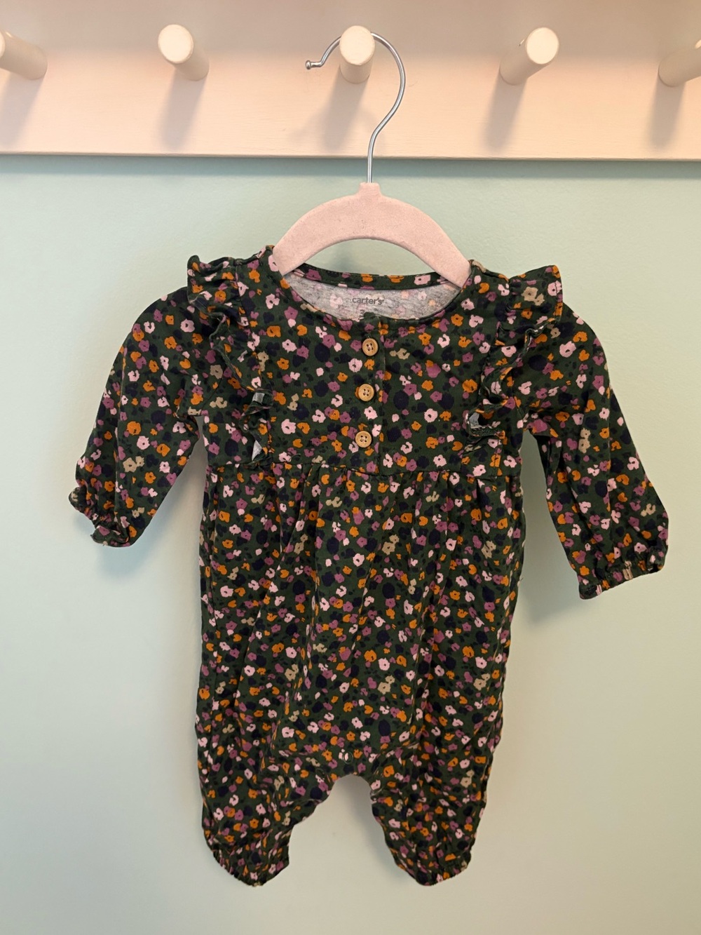 Carter’s Baby Floral Ruffle One-Piece Romper